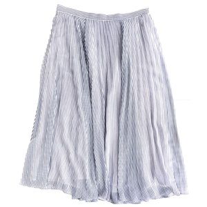Anthropologie Maeve Striped Blue White Skirt Sz L